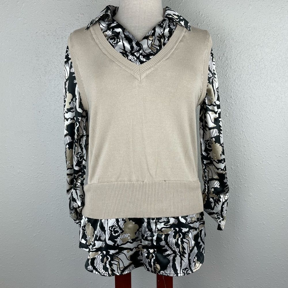 JPR Seperates Sweater Blouse Top Size L EUC